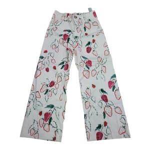 Maeve Colette strawberry linen blend wide leg NWOT Size 29 tried on, never worn.